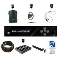

Williams Sound FM 557 Pro Plus Large Area Dual FM & Wi-Fi Assistive Listening System, Includes FM T55 Transmitter, 24x PPA R37N Receivers & 24x EAR 022 Surround Earphones