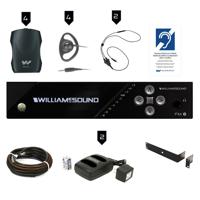 

Williams Sound FM 557 Pro Plus Large Area Dual FM & Wi-Fi Assistive Listening System, Includes FM T55 Transmitter, 4x PPA R37N Receivers & 4x EAR 022 Surround Earphones