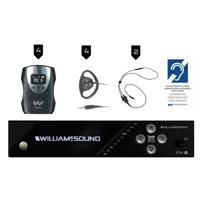 

Williams Sound FM 558 FM Plus Large Area Dual FM and Wi-Fi Assistive Listening System, Includes FM T55 Transmitter, 4x PPA R38N Receivers