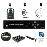 

Williams Sound FM 558-12 Pro Plus Large Area Dual FM and Wi-Fi Assistive Listening System, Includes FM T55 Transmitter, 12x PPA R38N Receivers, CHG 3512 12-Bay Charger