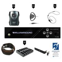 

Williams Sound FM 558-24 Pro Plus Large Area Dual FM and Wi-Fi Assistive Listening System, Includes FM T55 Transmitter, 24x PPA R38N Receivers