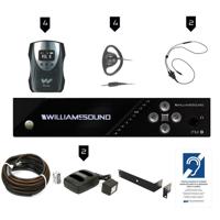 

Williams Sound FM 558 Pro Plus Large Area Dual FM and Wi-Fi Assistive Listening System, Includes FM T55 Transmitter, 4x PPA R38N Receivers, BAT KT6 Two-Bay Charger Kit