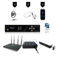

Williams Sound WaveCAST WF SY5 PRO-4 D WAP Wi-Fi Assistive Listening System with Dante Input, WAP/Router and 4x WF R1N Receivers