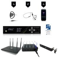 

Williams Sound WaveCAST WF SY5 PRO-4 WAP Wi-Fi Assistive Listening System with WAP/Router and 4x WF R1N Receivers