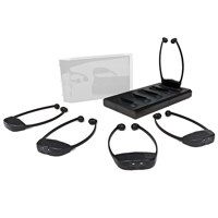 

Williams Sound 2-Channel Infrared Listening System, Includes WIR TX90 Transmitter, RX18 Receivers, CHG 518 5-bay Charger, White