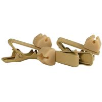 

WindTech TC-10 Soft Mount Tie Rotating Clips for Lavalier Microphone Cable, 3 Pack, Tan