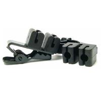 

WindTech TC-12 Dual Lavalier/Lapel Mic Soft-Mount Tie Clips for 1-2mm Microphone Cable, Black, 2-Pack