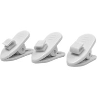 

WindTech TC-5W Universal Microphone Tie Clips, Set of 3 - White