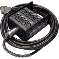 

Whirlwind 10' DB25 Male to Stage Box with 8 XLRF Gold/Digidesign/Tascam Analog Pinout, Canare MR202-8AT
