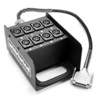

Whirlwind 10' DB25 Male to Stage Box with 8 XLRM Gold/Digidesign/Tascam Analog Pinout, Canare MR202-8AT