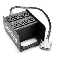 

Whirlwind 25' DB25 Male to Stage Box with 8 XLRM Gold/Digidesign/Tascam Analog Pinout, Canare MR202-8AT