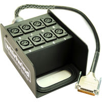 

Whirlwind 10' DB25 Male to Stage Box with 8 TRSF Gold/Digidesign/Tascam Analog Pinout, Canare MR202-8AT
