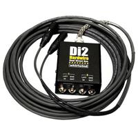 

Whirlwind 25' 2-Ch Di2 Hardwired Dual Direct Box with Snakeskin XLR Fanout Cable, 20Hz-20kHz Frequency Response, Black