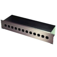 

Whirlwind 2 RU Punched Rack Panel with Back Box for 12 Connectors