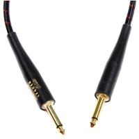

Whirlwind Leader Elite 18.5' Cloth Covered Guitar Instrument Cable with Leader Plug, Red Stripe