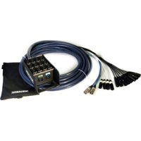 

Whirlwind 50' Box to Fan Medusa Data Snake Cable with SnakeSkin/Pig Bag, 12 XLR Inputs, 2 Cat6 Ethercon