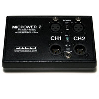 

Whirlwind Micpower Portable 2-Channel 48V Phantom Power Supply with AC Adapter, 20-20kHz Frequency Response, 7.1 kOhms Impedance