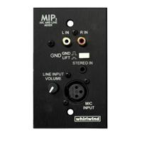 

Whirlwind MIP3 1-Gang Media Input Plate, XLR / 3.5mm TRS / Dual RCA / Level Control Inputs, Balanced Screw Terminal/Ground Lift Output, Black