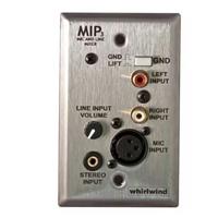 

Whirlwind MIP3 1-Gang Media Input Plate, XLR / 3.5mm TRS / Dual RCA / Level Control Inputs, Balanced Screw Terminal/Ground Lift Output, Brushed Stainless Steel