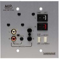 

Whirlwind MIP4 2-Gang Media Input Plate, 3.5mm TRS / Dual RCA / Dual 1/4" TS Inputs, Balanced Screw Terminal/20db Pad, Mono/Stereo Outputs, Stainless Steel