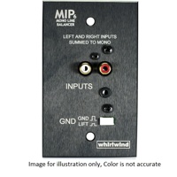 

Whirlwind MIP6 Media Input Plate, 3.5mm TRS and Dual RCA Inputs, Stainless Steel