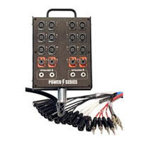 

Whirlwind 50' Box to Fan Medusa Power 2 Speaker Line Snake Cable, 8 XLR Inputs, 1/4" TRS Returns