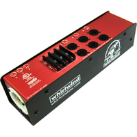 

Whirlwind Power Link PL2 Stringer with L2130 Inlet and Outlet, 3x 20A Duplex Outlets, 6x True One Outlets, Indicator Lamps, Circuit Breakers