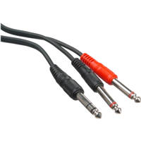 

Whirlwind 15' Console Insert Y-Cable, 1/4" TRS Stereo Male to 2x 1/4" TS Mono Male with Molded Connectors