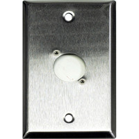 

Whirlwind WP1/1NDH Wall Mounting Plate, 1 Gang, Punched for 1 Neutrik D XLR, Stainless Steel