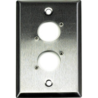 

Whirlwind WP1/2H Wall Mounting Plate, 1 Gang, Punched for 2 XLRs, Stainless Steel