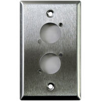 

Whirlwind WP1/2NDH Wall Mounting Plate, 1 Gang, Punched for 2 Neutrik D XLRs, Stainless Steel