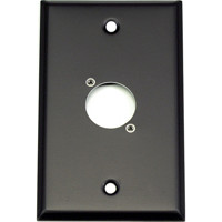 

Whirlwind WP1B/1NDH Wall Mounting Plate, 1 Gang, Punched for 1 Neutrik D XLR, Black