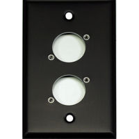 

Whirlwind WP1B/2H Wall Mounting Plate, 1 Gang, Punched for 2 XLRs, Black