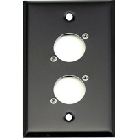 

Whirlwind WP1B/2NDH Wall Mounting Plate, 1 Gang, Punched for 2 Neutrik D XLRs, Black