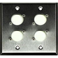 

Whirlwind WP2/4H Wall Mounting Plate, 1 Gang, Punched for 4 XLRs, Stainless Steel