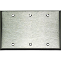 

Whirlwind WP3/0H Wall Mounting Plate, 3 Gang, Blank, Stainless Steel