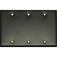 

Whirlwind WP3B/0H Wall Mounting Plate, 3 Gang, Blank, Black