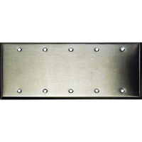 

Whirlwind WP5/0H Wall Mounting Plate, 5 Gang, Blank, Stainless Steel