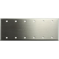 

Whirlwind WP6/0H Wall Mounting Plate, 6 Gang, Blank, Stainless Steel