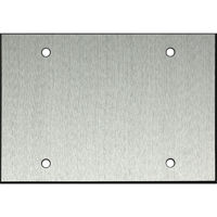 

Whirlwind WPX3/0H Wall Mounting Plate, 3 Gang, .125" Clear Anodized Aluminum, Blank