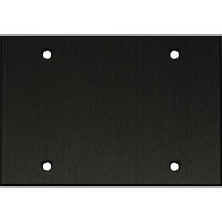 

Whirlwind WPX3B/0H Wall Mounting Plate, 3 Gang, .125" Black Anodized Aluminum, Blank