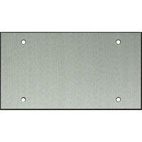 

Whirlwind WPX4/0H Wall Mounting Plate, 4 Gang, .125" Clear Anodized Aluminum, Blank