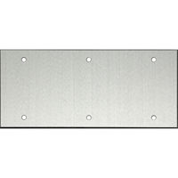 

Whirlwind WPX5/0H Wall Mounting Plate, 5 Gang, .125" Clear Anodized Aluminum, Blank