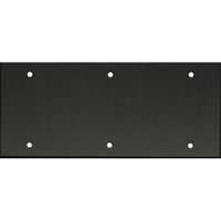 

Whirlwind WPX5B/0H Wall Mounting Plate, 5 Gang, .125" Black Anodized Aluminum, Blank