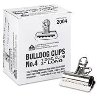 

X-Acto #4 3" Metal Bulldog Clip, 12/Box