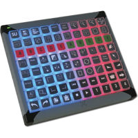 

X-Keys XK-80 80-Keys USB Programmable Keyboard, Blue and Red Backlighting