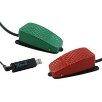 

X-Keys USB Three-Switch Interface with Green and Red Commercial Foot Switches