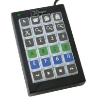 

X-Keys XK-24 24-Keys USB Black and White Control Solution, White Backlighting