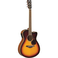 

Yamaha FSX720SC Small Body Cutaway Acoustic-Electric Guitar, System55T Preamp, Solid Spruce Top, Nato Back and Sides, Nato Neck, Rosewood Bridge and Fingerboard, Brown Sunburst