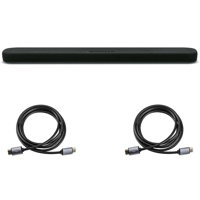 

Yamaha SR-B20A Sound Bar with Dual Built-In Subwoofers, Black - With 2 Pack H&A High-Speed HDMI 2.0 Cable with Ethernet (Gold Series) 6'